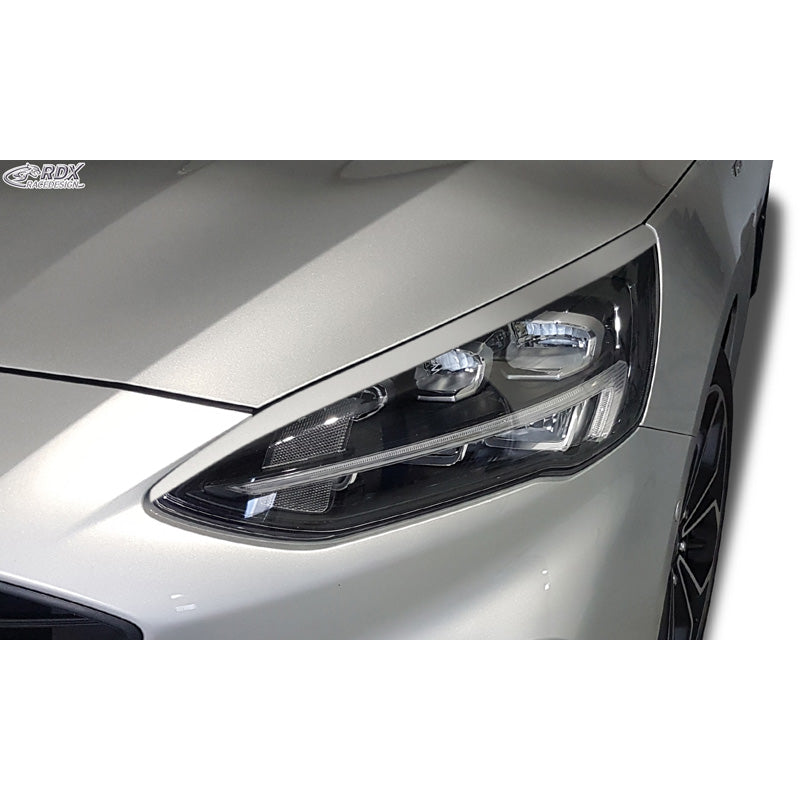 RDX Racedesign, Headlight Eyelids, fits Ford Focus IV Hatchback/Wagon/Sedan 2018-2022 (ABS)