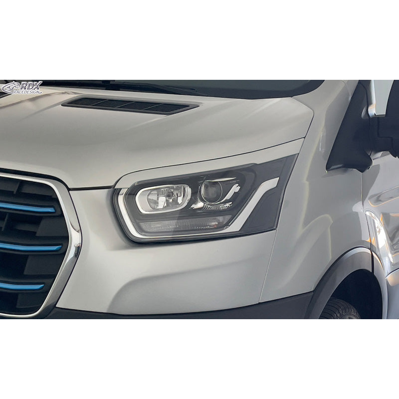 RDX, Eyebrow, ABS, fits Ford Transit (Xenon and black Halogen headlights) (2014-)