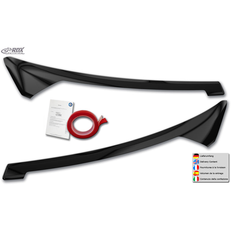 RDX, Eyebrow, ABS Gloss Black, fits Ford Transit Courier & Tourneo Courier (2023-)