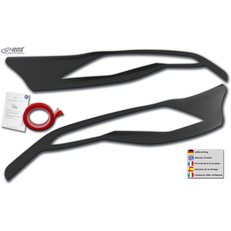 RDX, Eyebrow, ABS, fits Ford Transit Custom & Tourneo Custom (2012-2018)