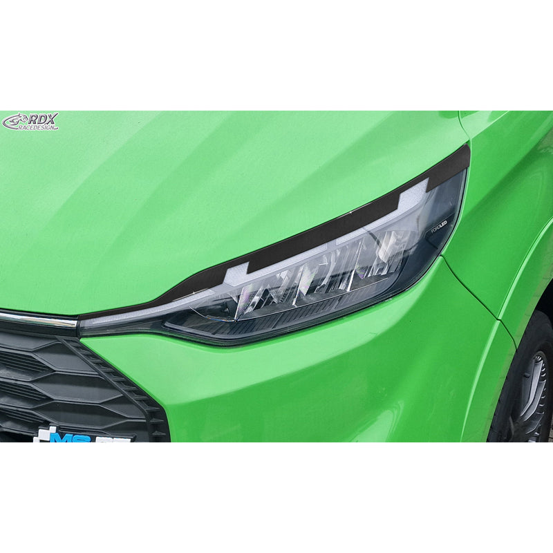 RDX, Eyelids, ABS High Gloss Black, fits Ford Transit Custom & Tourneo Custom (V710) (2023-)