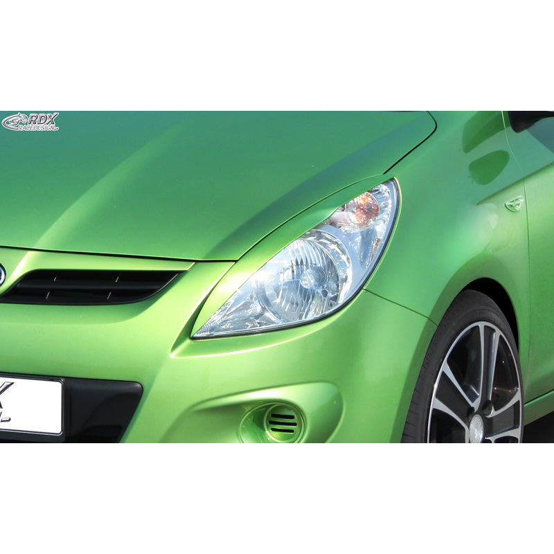 RDX Racedesign, Headlight Eyelids, Fits Hyundai i20 PB/PBT 2008-2012 (ABS)