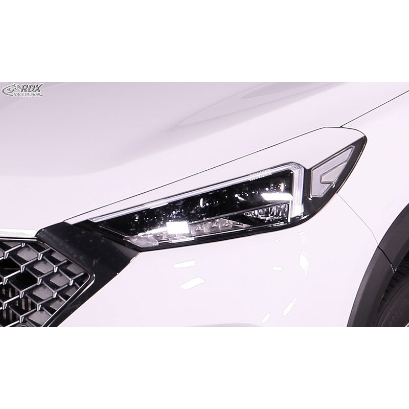 RDX Racedesign, Eyelids, fits Hyundai Tucson (TLE) Facelift (only LED headlights) 2018-2020 (ABS)