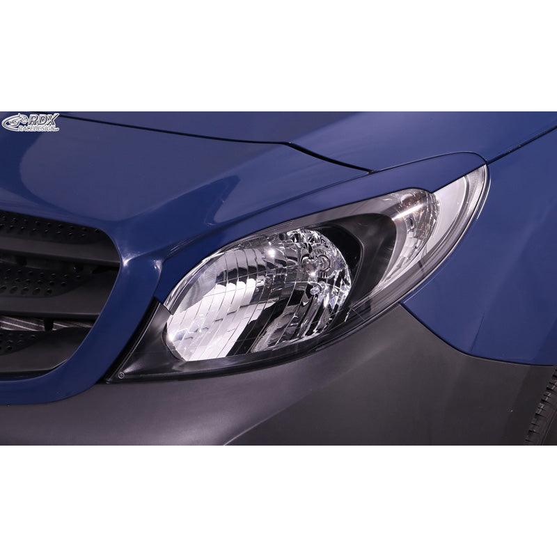 RDX Racedesign, Eyelids, fits Mercedes Citan (W415) (only for Halogen headlights) 2012-2021 (ABS)