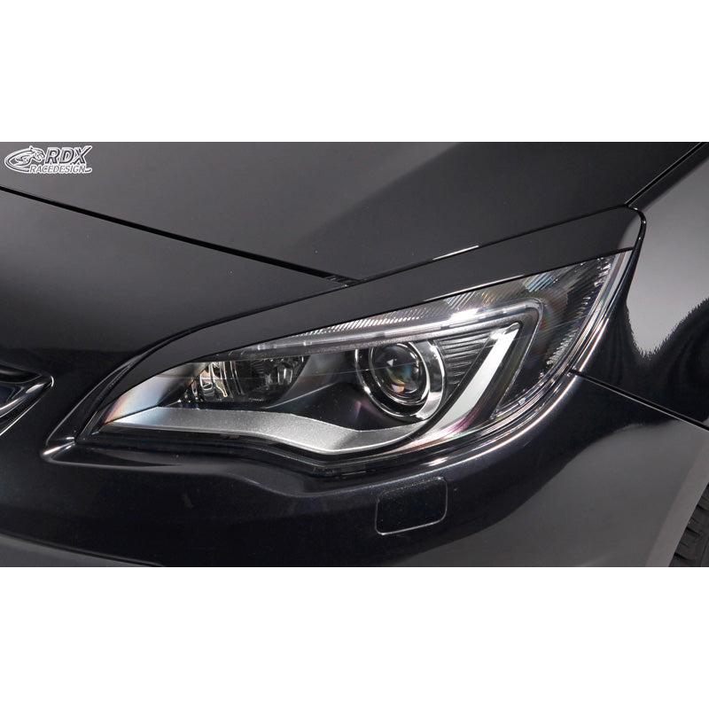 RDX Racedesign, Headlight Eyebrows, fits Opel Astra J HB 5-doors/Sportstourer 2009-2015 (ABS)