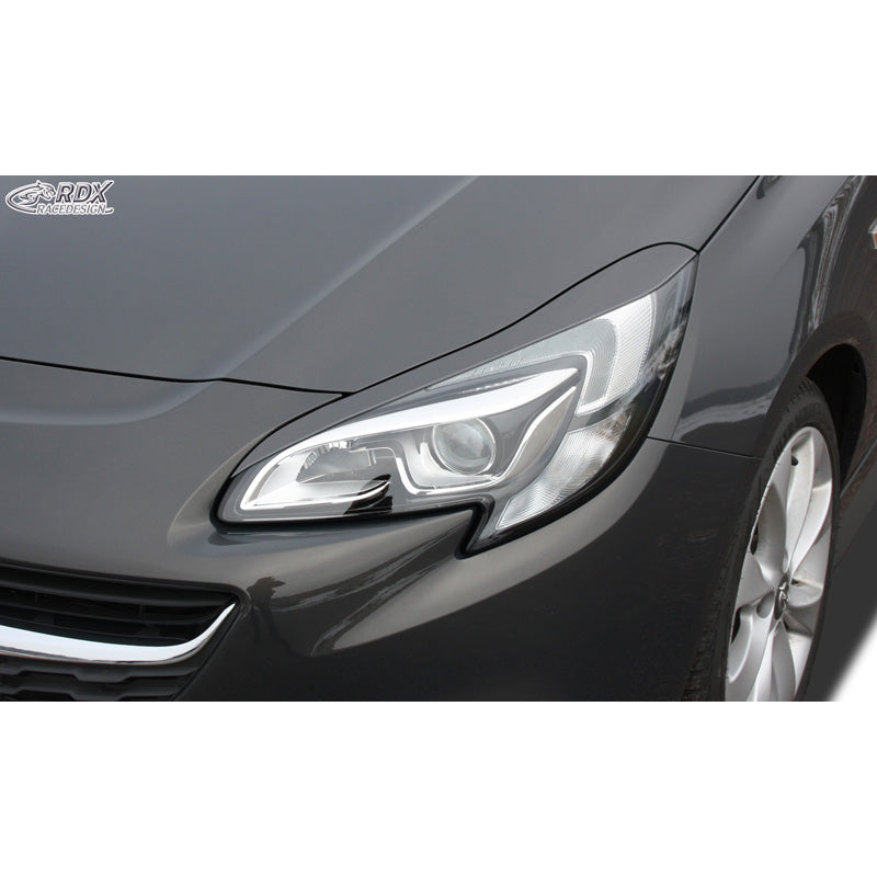 RDX Racedesign, Headlight Eyebrows, fits Opel Corsa E 2014- (ABS)