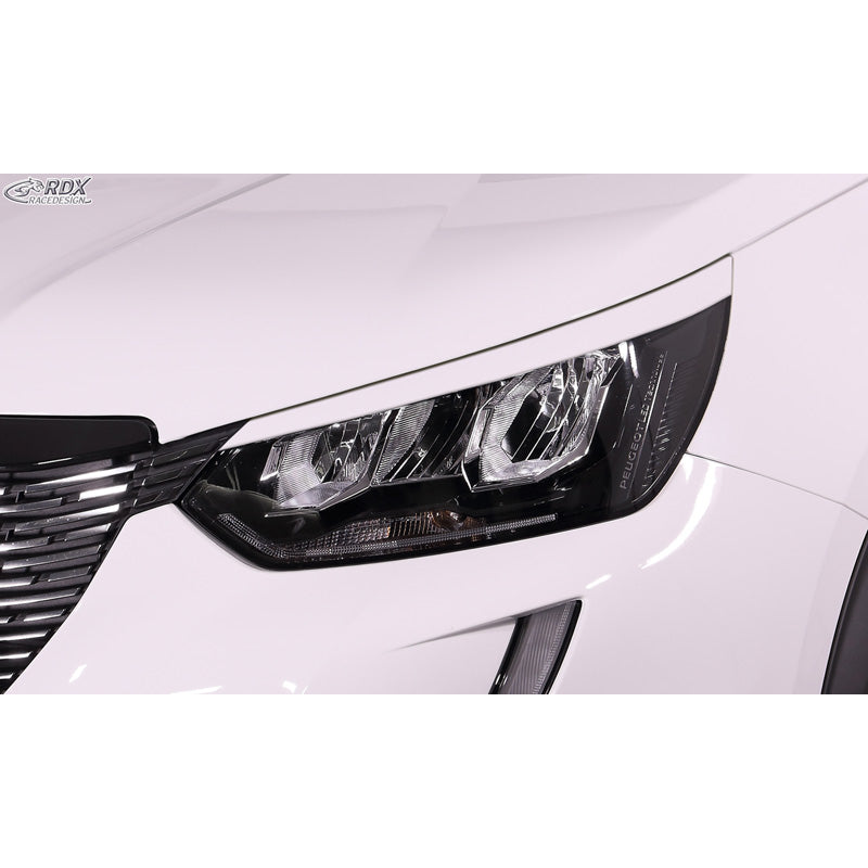 RDX Racedesign, headlight brows, fits Peugeot 208 II & 2008 II 2019- (ABS)