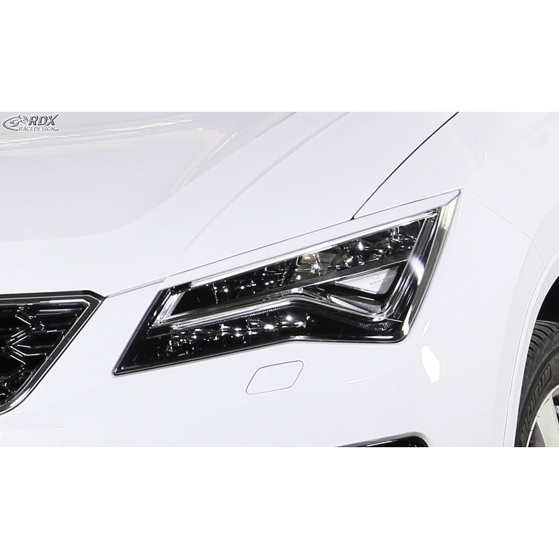RDX Racedesign, Headlight Eyebrows, fits Seat Ateca & Cupra Ateca 2016-2021 (ABS)