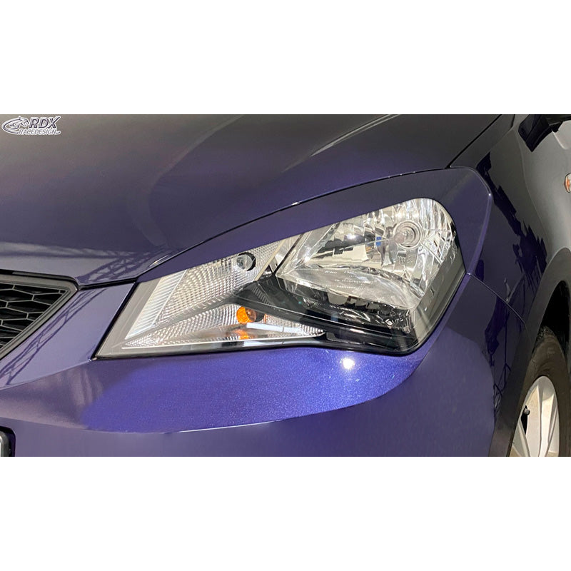 RDX Racedesign, headlight brows, fits Seat Mii 2011- (ABS)