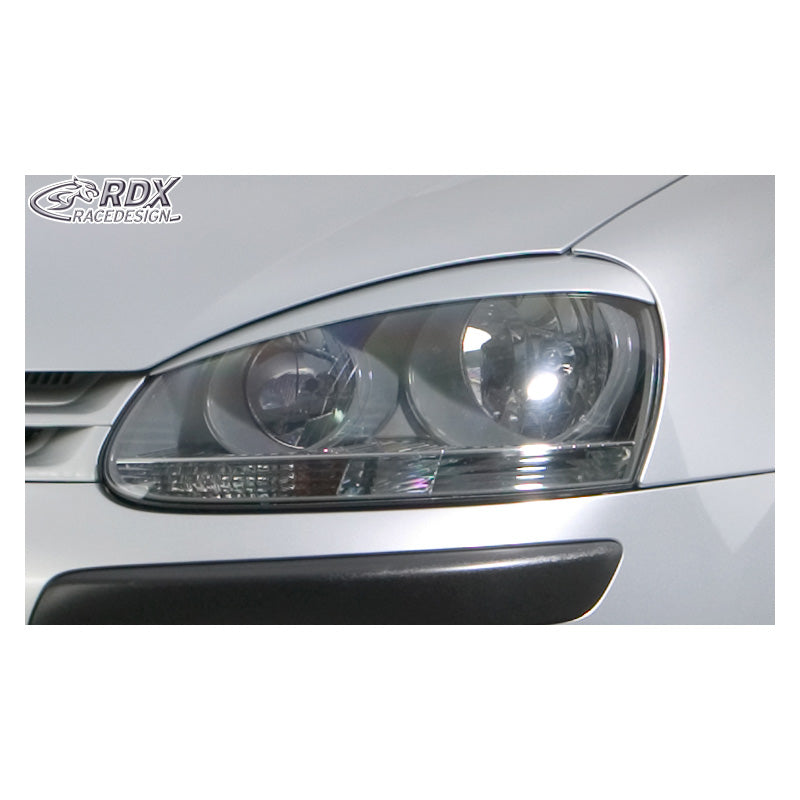 RDX Racedesign, koplampkappen, zwart, past op Volkswagen Golf V (2003-2008) & Jetta (2005-2010), TÜV-goedgekeurd