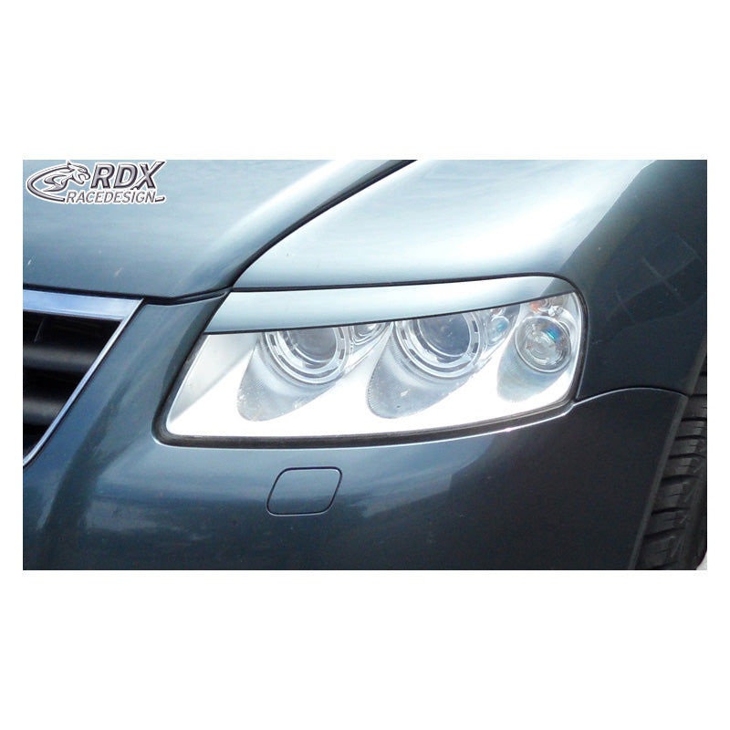RDX Racedesign, Headlight Eyebrows, fits Volkswagen Touareg -2006 (ABS)
