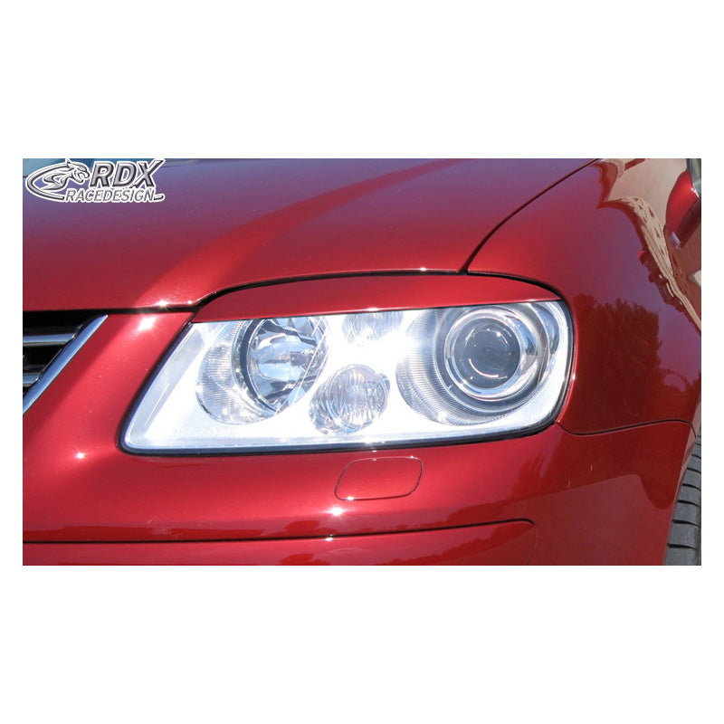 RDX Racedesign, koplampwenkbrauwen, past op Volkswagen Touran 1T 2003-2006 & Caddy 2004-2010 (ABS)