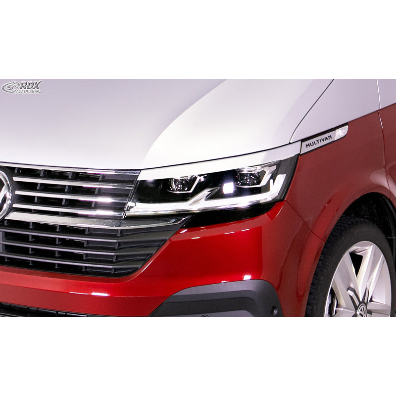 RDX Racedesign, Headlight brows, fits Volkswagen Transporter T6.1 2021- (ABS)