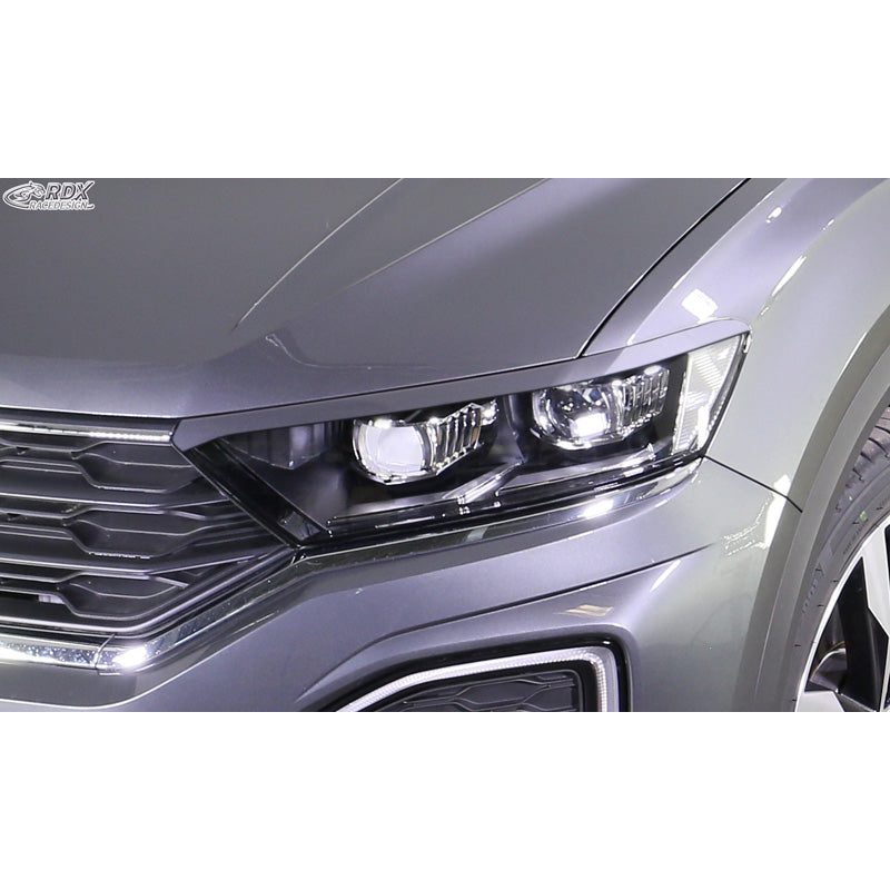 RDX Racedesign, Headlight brows, fits Volkswagen T-Roc (A1) 2017-2021 (ABS)