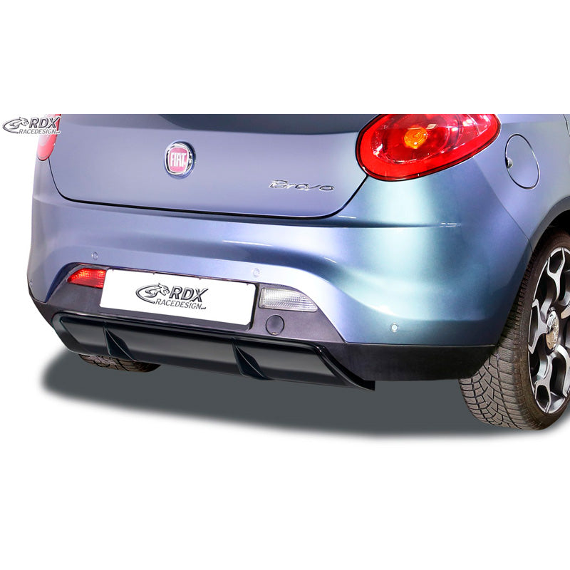 RDX Racedesign, jupe de pare-chocs arrière « diffuseur », compatible avec Fiat Bravo (198) 2007-2014 (ABS noir brillant)