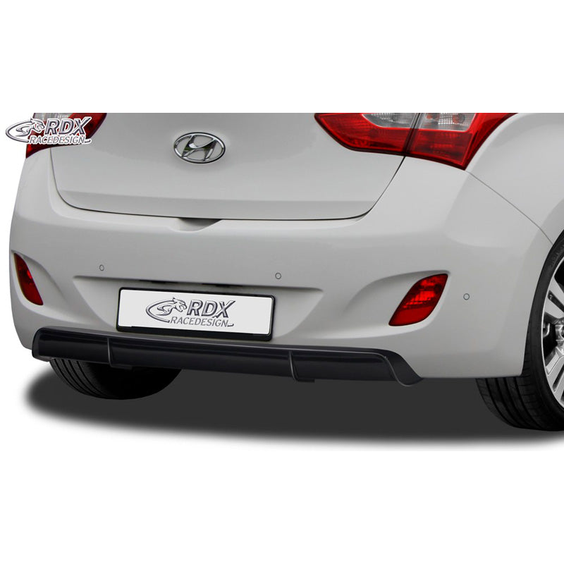 RDX Racedesign, jupe de pare-chocs arrière « Diffusor », compatible avec Hyundai i30 (GD) 2012- (ABS noir brillant)