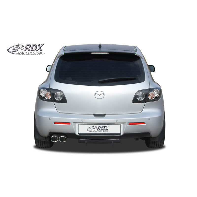 RDX Racedesign, bas de pare-chocs arrière 'Diffuseur U-Diff', compatible avec Mazda 3 (BK) FL 2006-2009 (PU)