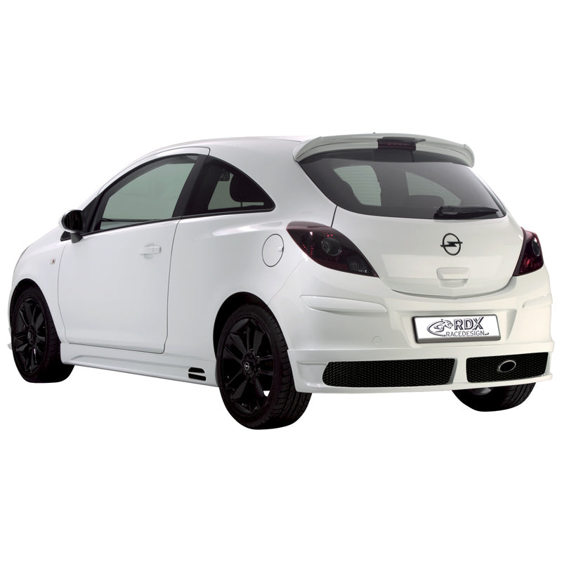 RDX Racedesign, Rear bumper skirt, fits Opel Corsa D 2006-2011 excl. OPC (PU)