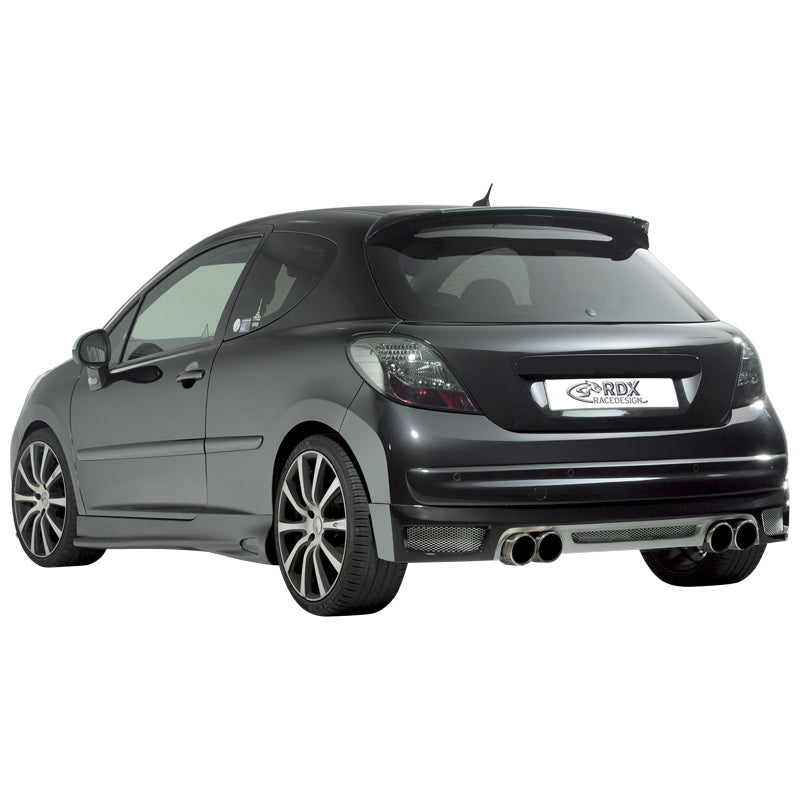 RDX Racedesign, bas de pare-chocs arrière, compatible avec Peugeot 207 2006- excl. SW (ABS)