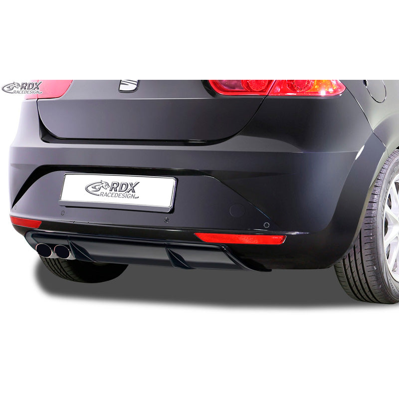 RDX Racedesign, jupe de pare-chocs arrière « Diffuseur », convient pour Seat Leon 1P Facelift 2009-2012 excl. FR/Cupra (ABS noir brillant)
