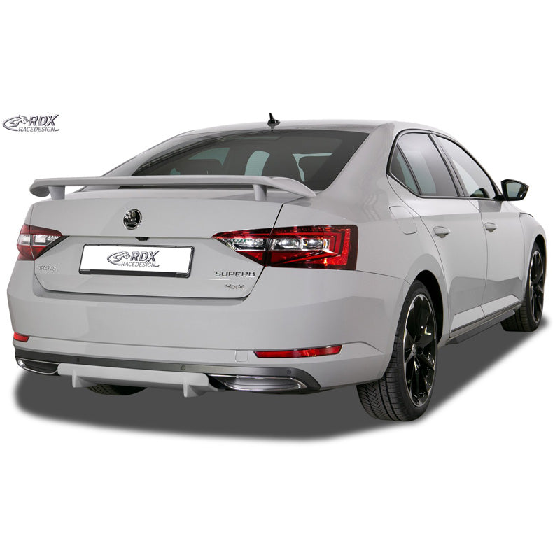 RDX Racedesign, rear bumper skirt 'Diffuser U-Diff XL', fits Skoda Superb III (3V) 2015- (PU)