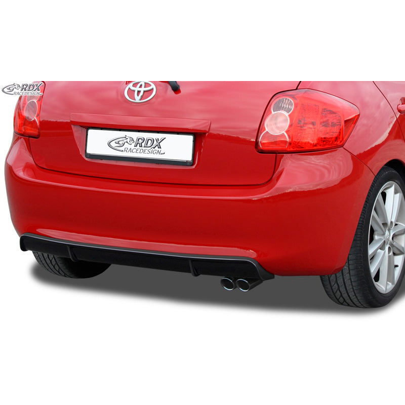 RDX Racedesign, Rear bumper skirt 'Diffusor', fits Toyota Auris E150 2007-2010 (ABS glossy black)