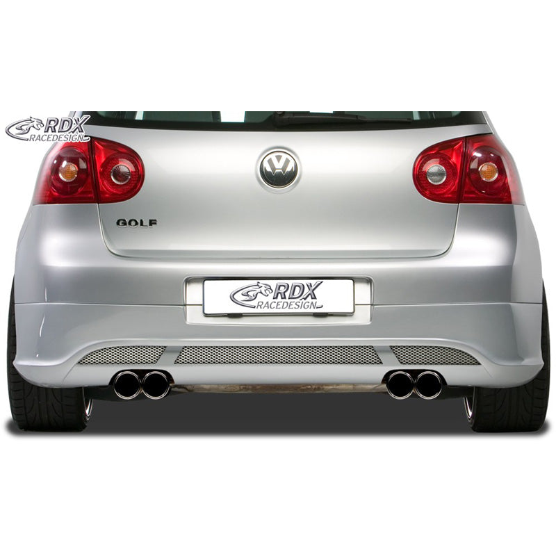 RDX Racedesign, jupe de pare-chocs arrière, compatible avec Volkswagen Golf V Hatchback 3/5 portes 2003-2008 'V2' (échappement gauche/droite) excl. Variant/Plus (ABS)