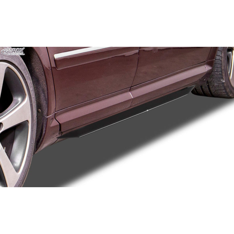 RDX Racedesign, Side Skirts 'Slim', Fits Audi A8 D3 2003-2009 (ABS glossy black)