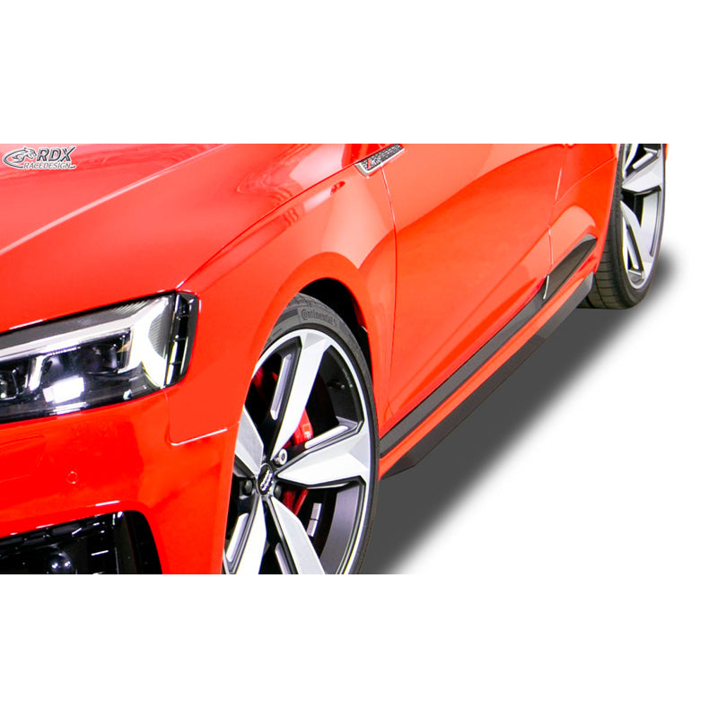 RDX Racedesign, Side skirts 'Slim', fits Audi RS5 (F5) 2016- (ABS glossy black)
