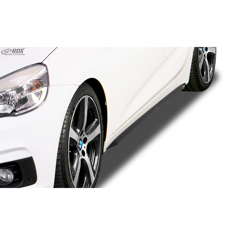 RDX Racedesign, Side Skirts 'Slim', Fits BMW 2-Series F45/F46 Active & Gran Tourer 2015- (ABS glossy black)