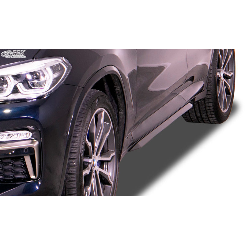 RDX Racedesign, side skirts 'Slim', past op BMW X3 (G01) 2017- & X4 (G02) 2018- (ABS glanzzwart)