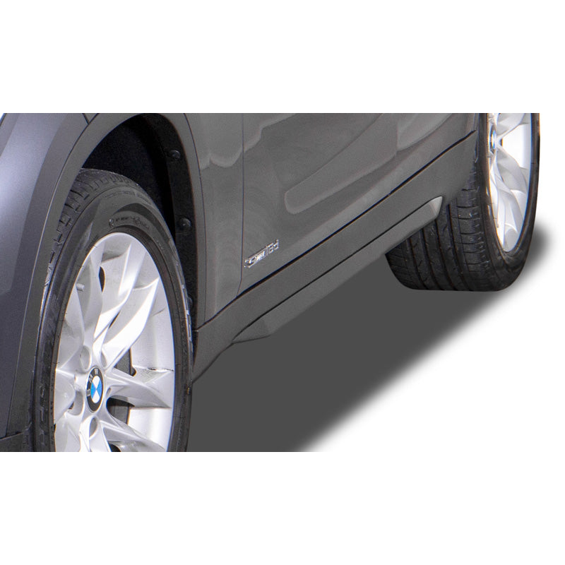 RDX Racedesign, Side skirts 'Slim', fits BMW X1 (E84) 2009-2015 (ABS glossy black)