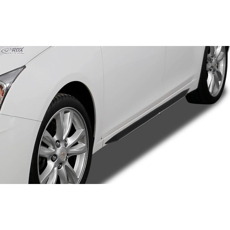 RDX Racedesign, jupes latérales « Slim », compatible avec Chevrolet Cruze 2009-2015 (ABS noir brillant)