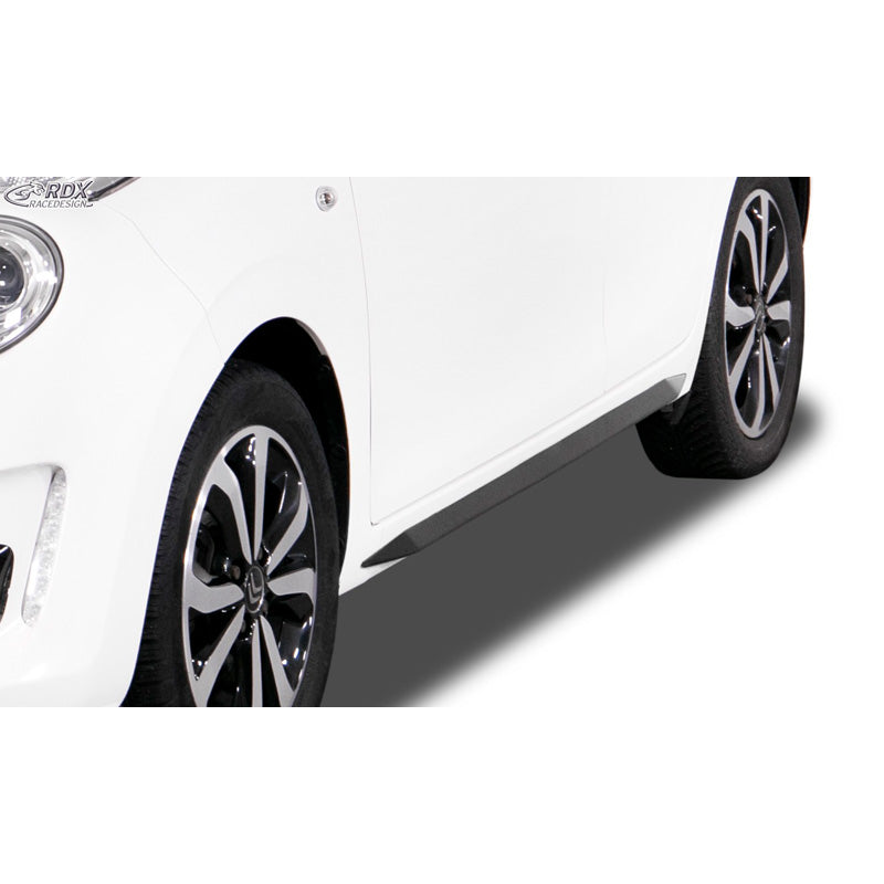 RDX Racedesign, zijskirts 'Slim', past op Citroën C1 II 2014- (ABS glanzend zwart)