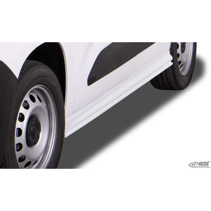 RDX Racedesign, Side Skirts, Fits Citroën Berlingo / Peugeot Partner & Rifter / Opel Combo / Toyota ProAce City & ProAce City Verso 2018- 'Edition' (ABS)