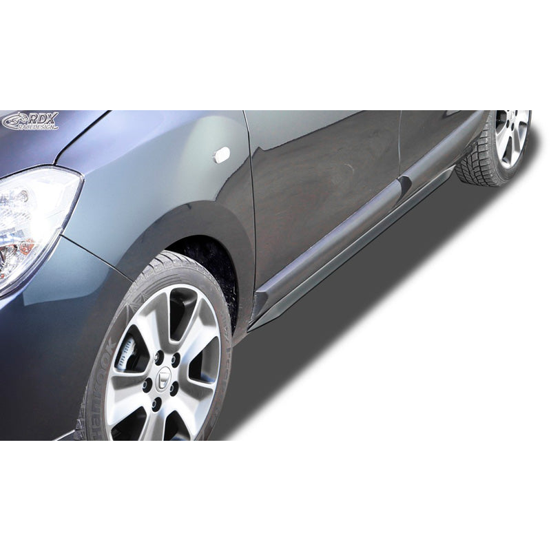 RDX Racedesign, Side skirts 'Slim', fits Dacia Lodgy (ABS glossy black)