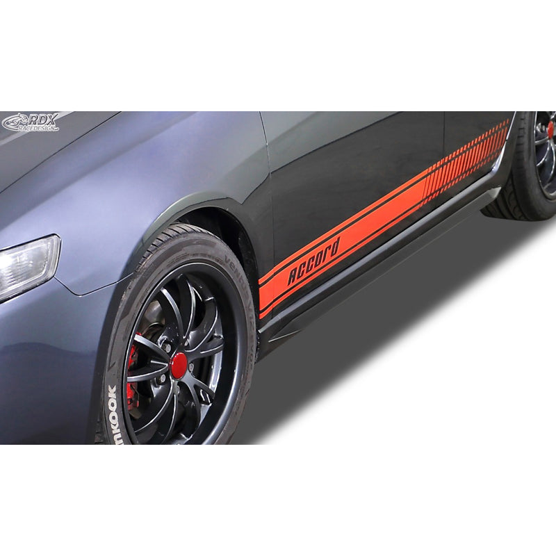 RDX Racedesign, Side skirts 'Slim', fits Honda Accord Sedan/Tourer 2003-2008 (ABS glossy black)