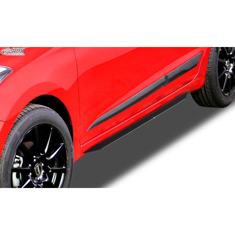 RDX Racedesign, Side skirts 'Slim', fits Hyundai i20 GB 2014- (ABS glossy black)