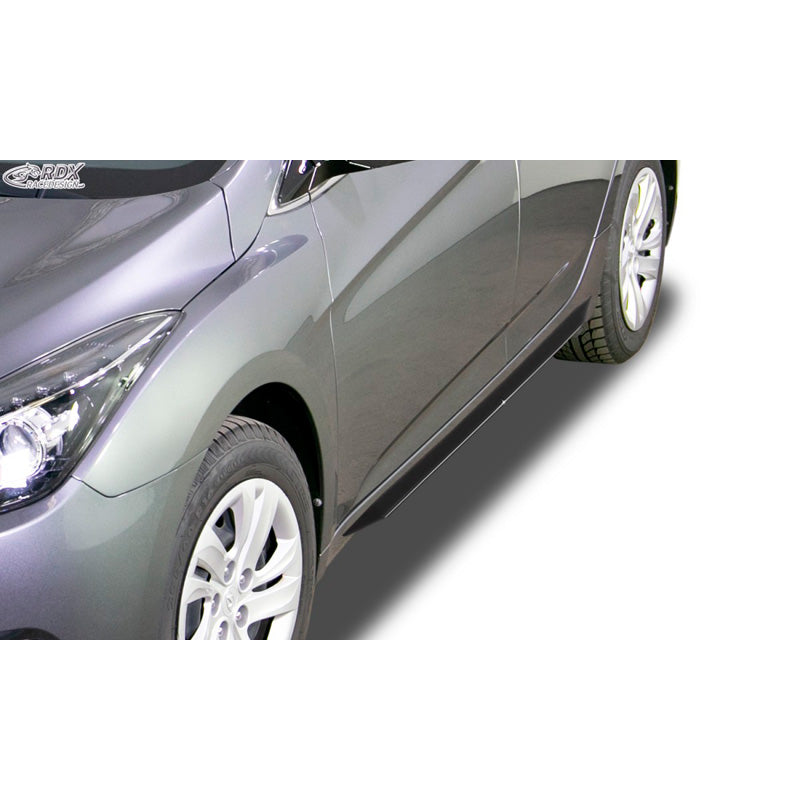 RDX Racedesign, sideskirts 'Slim', passend voor Hyundai i40 2011-2015 & Facelift 2015- (ABS glanzend zwart)