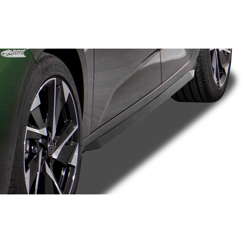 RDX Racedesign, Side skirts 'Slim', fits Peugeot 308 III Hatchback 2021- (ABS glossy black)