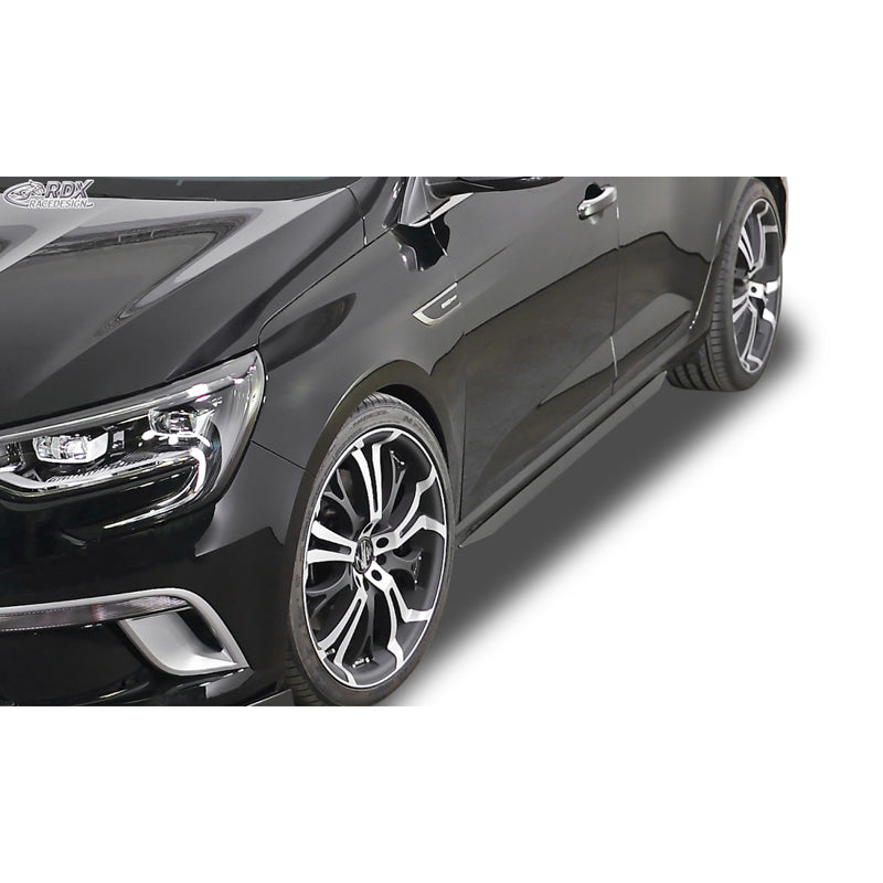 RDX Racedesign, Side skirts 'Slim', fits Renault Megane IV 5-doors/Grandtour 2016- (ABS glossy black)
