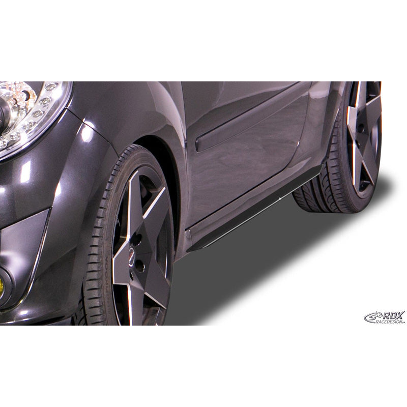 RDX Racedesign, Side skirts, fits Renault Twingo II 2007-2014 'Slim' (ABS)
