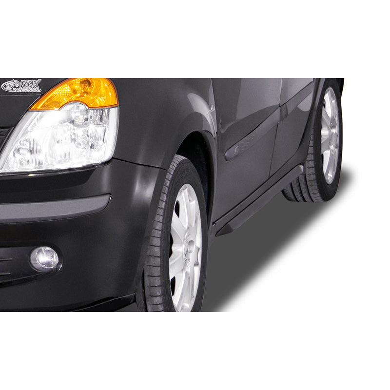 RDX Racedesign, Side skirts 'Slim', fits Renault Modus 2004- (ABS glossy black)