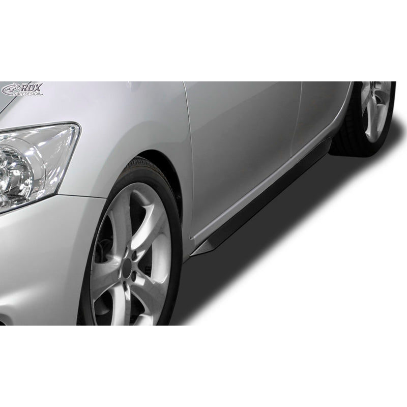 RDX Racedesign, side skirts 'Slim', fits Toyota Auris E150 2007-2012 (ABS glossy black)