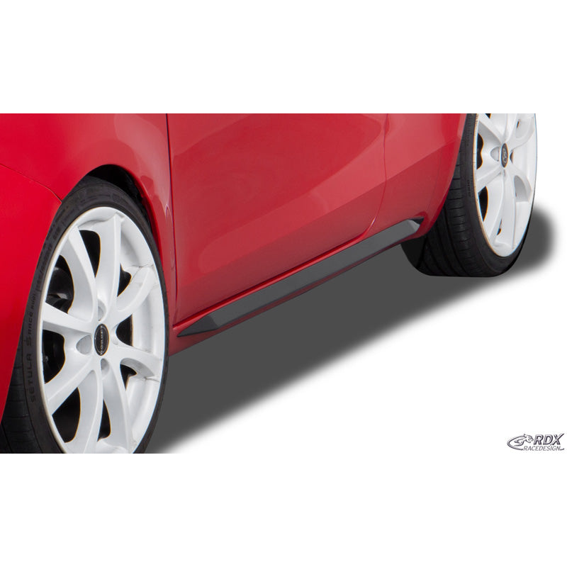 RDX, sideskirts 'Slim', ABS glanzend zwart, set van 2, passend voor Toyota Yaris P9 (2005-2011)