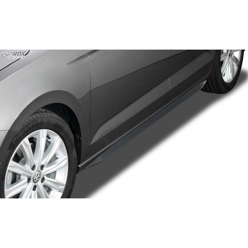 RDX Racedesign, Side Skirts 'Slim', fits Volkswagen Touran 5T 2015- (ABS glossy black)