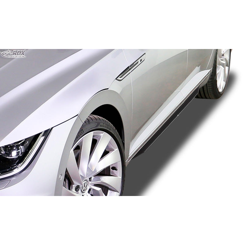 RDX Racedesign, Side skirts 'Slim', fits Volkswagen Arteon 2017- incl. Shooting Brake 2020- (ABS glossy black)