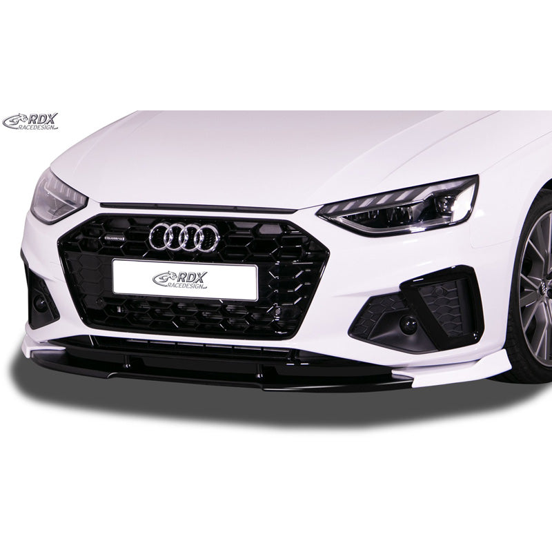 RDX Racedesign, frontspoiler Vario-X, past op Audi A4 (B9) FL 2019- S-Line & S4-frontbumper (PU)