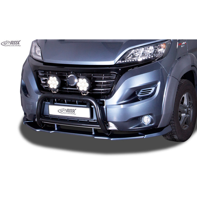 RDX Racedesign, Front spoiler Vario-X, Fits Citroen Jumper & Fiat Ducato & Peugeot Boxer 2014- (PU) (Factory wheel arch extensions)