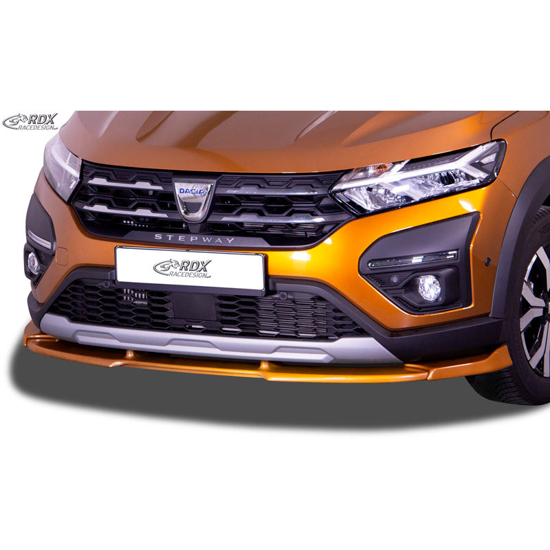 RDX Racedesign, Front spoiler Vario-X, Fits Dacia Sandero Stepway III 2021- (PU)